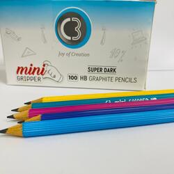 DOMS C3 Mini Gripper 100 HB Graphite Pencils 100 Nos